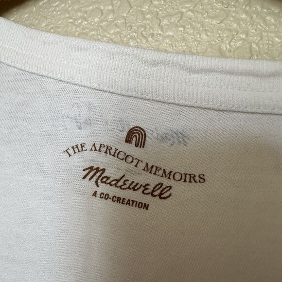 Madewell x Tess Guinery T Shirt Short The Apricot Memoirs Size Medium - Picture 6 of 7